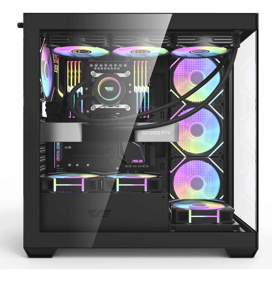 🖥️ Gabinete Gamer DarkFlash DS900 ATX Vidrio Templado RGB Negro - Imagen 2