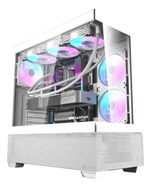 🖥️ Gabinete Gamer DarkFlash DS900 Air ATX Vidrio Templado USB Tipo-C Blanco