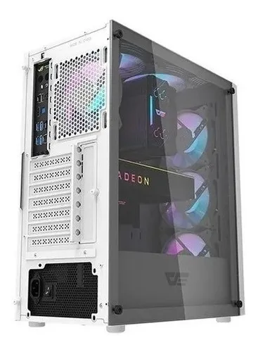🖥️ Gabinete Gamer DarkFlash DK352 ATX Blanco con 4 Ventiladores RGB Incluidos - Imagen 2