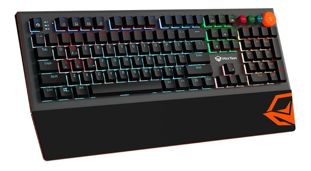 🏷️Teclado Mecánico con Reposamuñecas RGB MK500 Meetion – Negro - Imagen 7