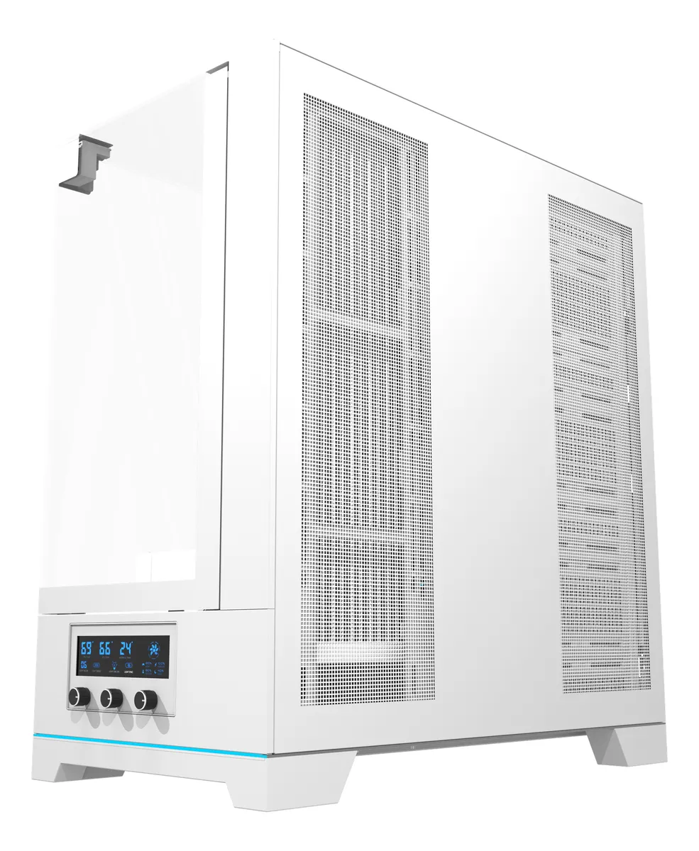 🖥️ Gabinete Gamer DarkFlash DY450 Pro ATX Blanco con Panel de Control ARGB y USB-C - Imagen 7