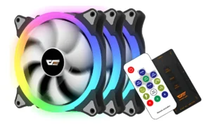 🌀 Kit de 3 Ventiladores DarkFlash CS140 ARGB 140 mm PWM + Hub RGB