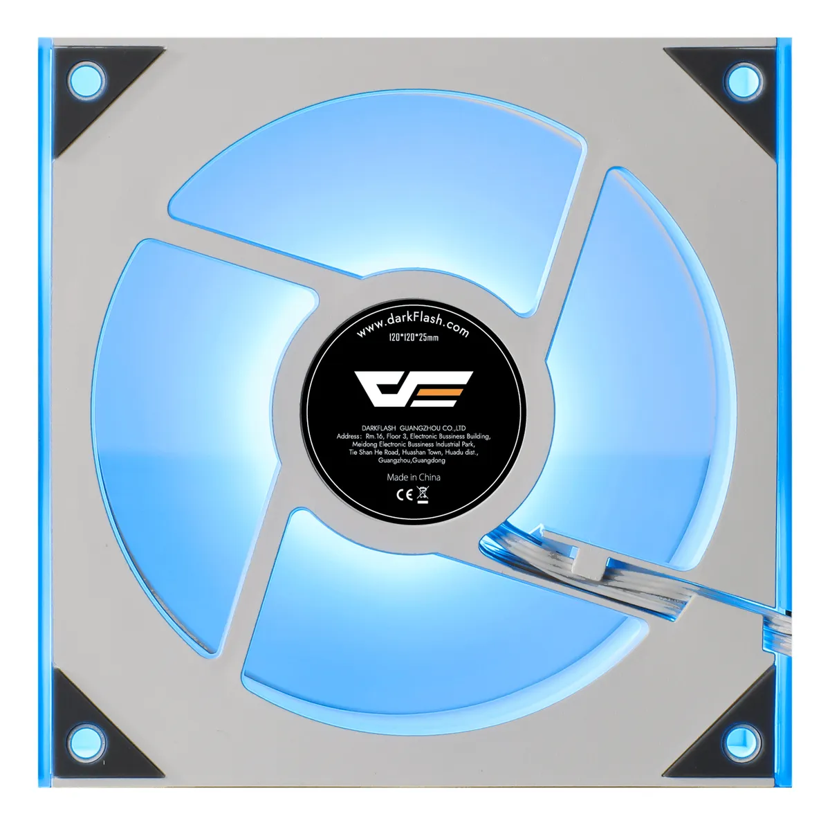 🌀 Ventilador PC DarkFlash DM8 PWM con ARGB Direccionable 120 mm – Blanco