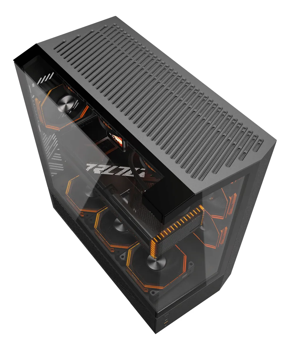 🖥️ Gabinete Gamer DarkFlash DY460 ATX Vidrio Templado 330° USB Tipo-C Panorámico (Blanco o Negro) - Imagen 12