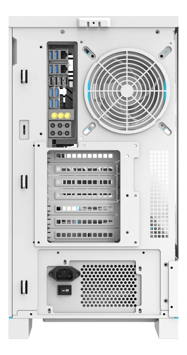 🖥️ Gabinete Gamer DarkFlash DY451 Pro ATX Blanco con Panel de Control Digital, ARGB y Soporte para 10 Ventiladores - Imagen 4
