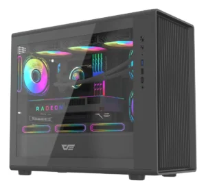 🖥️ Gabinete Gamer DarkFlash DB460M M-ATX Vidrio Templado con 4 Ventiladores RGB Incluidos Negro