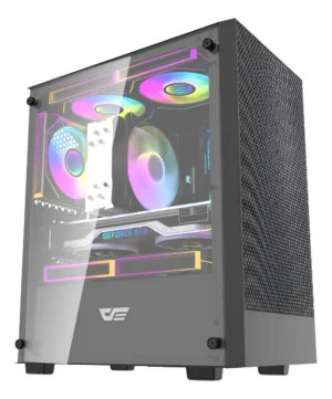 🖥️ Gabinete Gamer DarkFlash M305 Mesh M-ATX con 3 Ventiladores A-RGB Incluidos – Negro