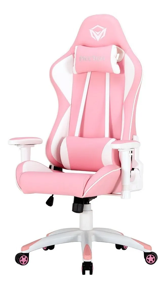 💺 Silla Gamer Meetion CHR16 – Rosa/Blanca - Imagen 8