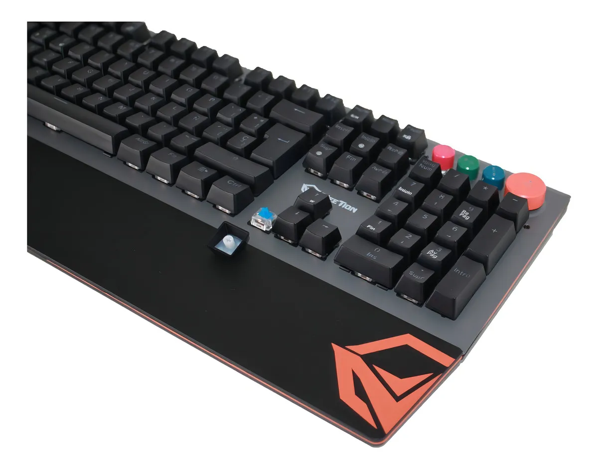 🏷️Teclado Mecánico con Reposamuñecas RGB MK500 Meetion – Negro - Imagen 3