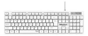 🏷️ Teclado USB Meetion K300 Diseño Moderno y Silencioso – Blanco Español Latinoaméricao