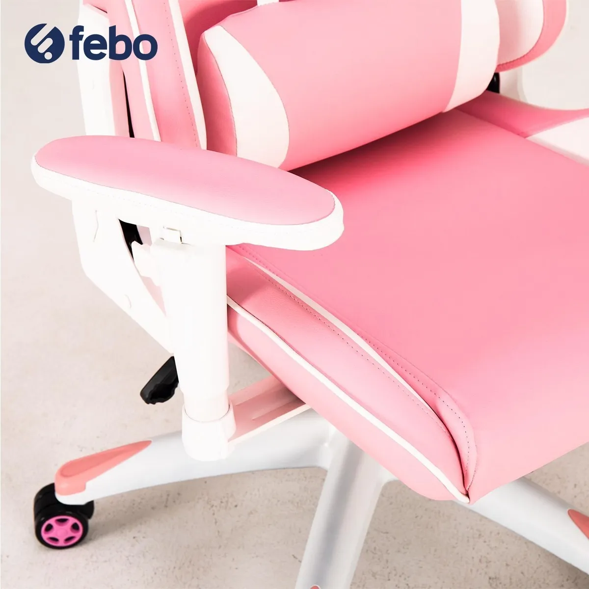 💺 Silla Gamer Meetion CHR16 – Rosa/Blanca - Imagen 9