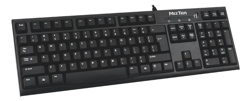 🏷️Teclado con Cable USB MT-K815 Español con Hub USB – Meetion Negro - Imagen 7