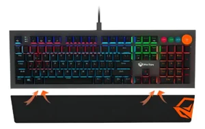 🏷️Teclado Mecánico con Reposamuñecas RGB MK500 Meetion – Negro