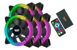 🌀 Kit de 5 Ventiladores DarkFlash CF11 Pro RGB 120 mm + Hub