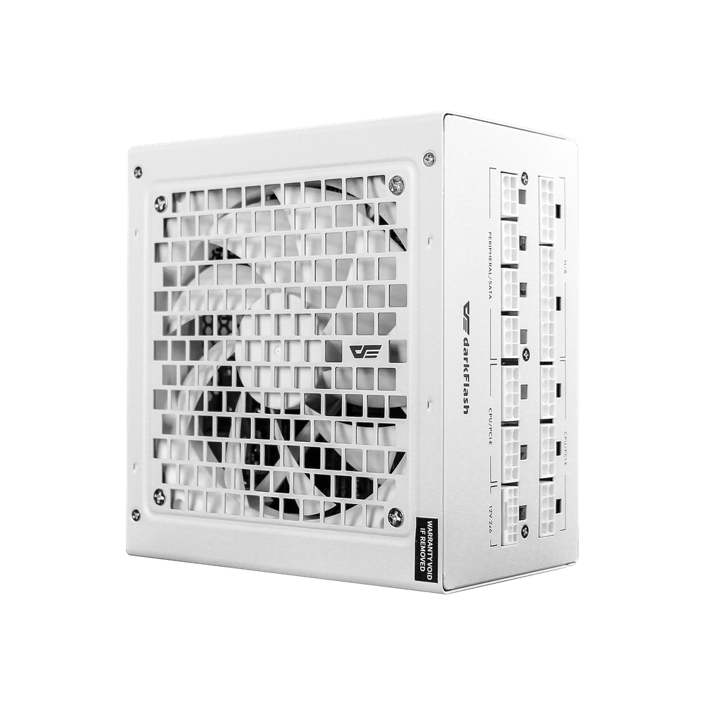 🔋 Fuente de Poder DarkFlash PMT750 White 750W Full Modular 80+ Gold – Blanca