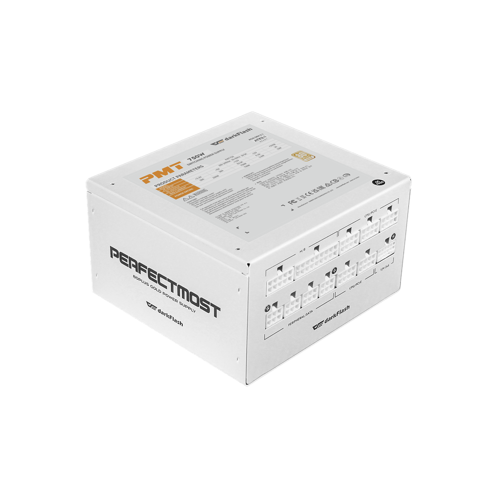 🔋 Fuente de Poder DarkFlash PMT750 White 750W Full Modular 80+ Gold – Blanca - Imagen 6