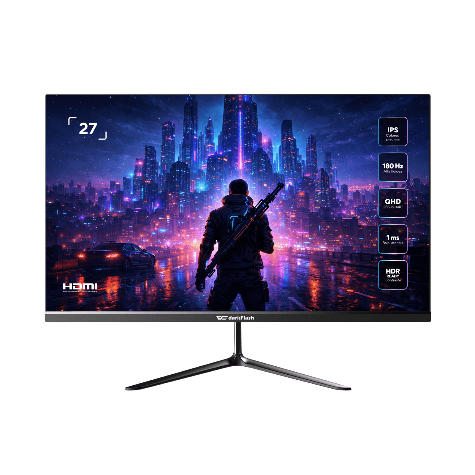 🖥️ Monitor DarkFlash G271QG 27” QHD IPS 180Hz HDR – Negro