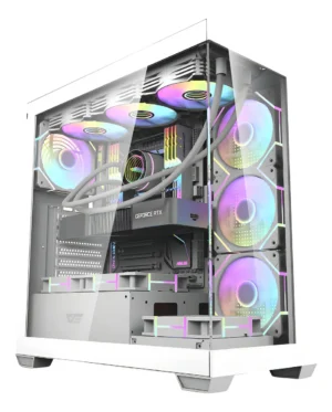 🖥️ Gabinete Gamer DarkFlash DS900 ATX Vidrio Templado RGB Blanco