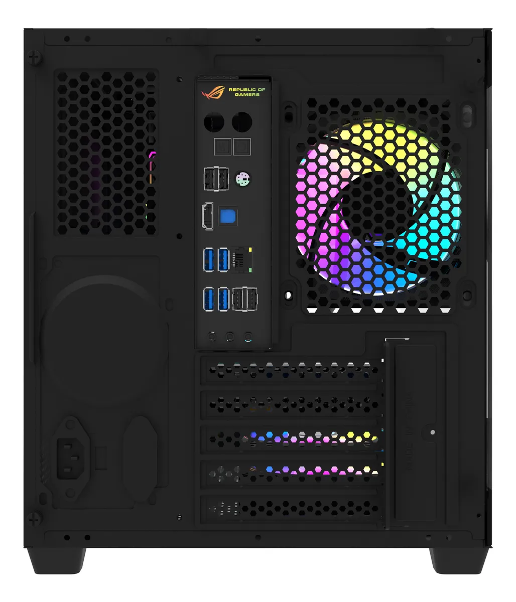 🖥️ Gabinete Gamer DarkFlash C275P M-ATX Vidrio Templado con 3 Ventiladores A-RGB Incluidos Negro - Imagen 3