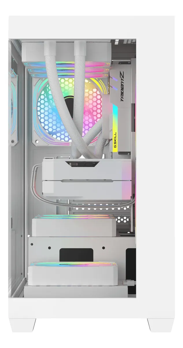 🖥️ Gabinete DarkFlash DS900M M-ATX Vidrio Templado 6 Fans ARGB – Blanco - Imagen 3