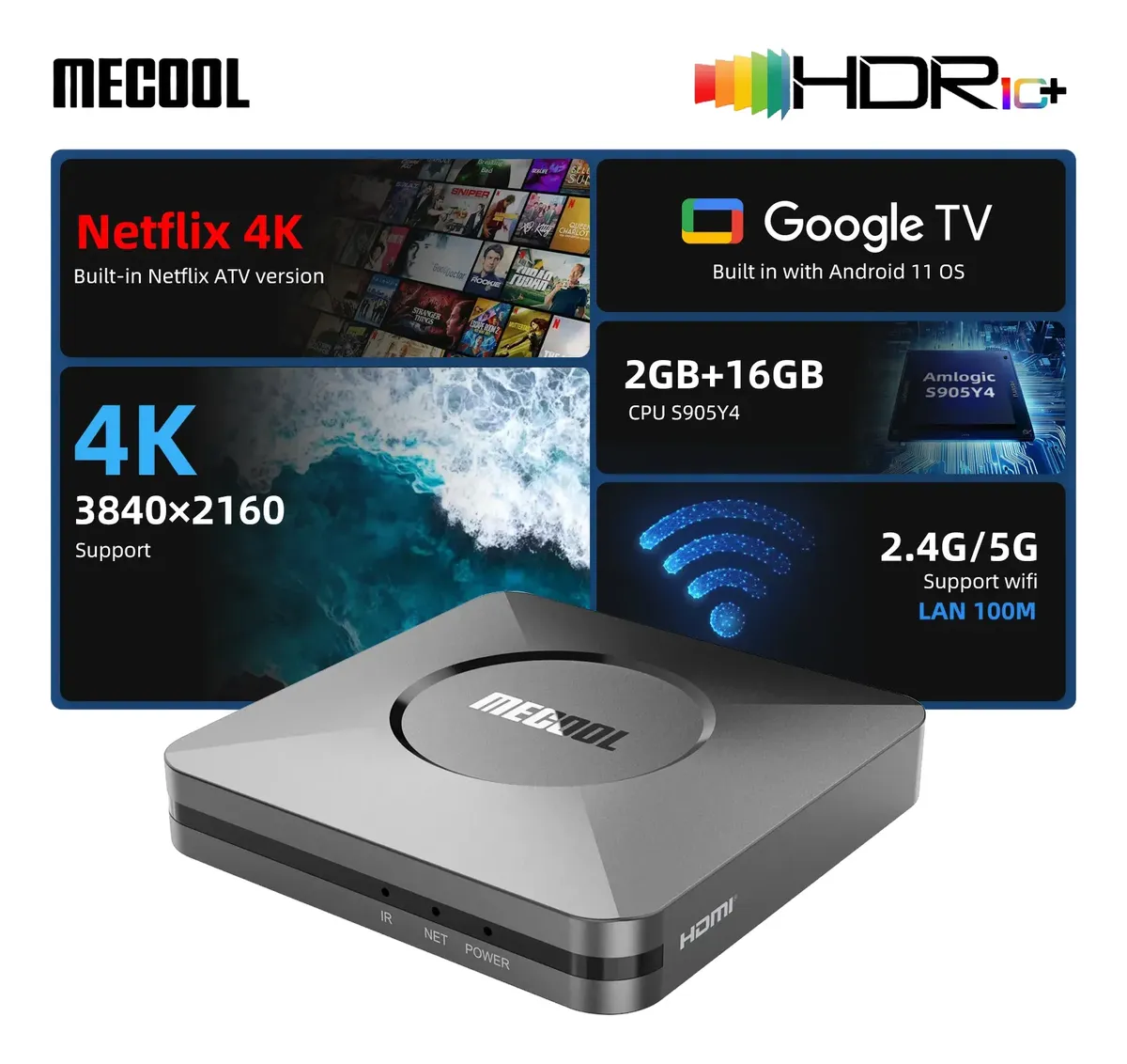 🤖 Mecool M2 Pro Google TV – Certificado Netflix 4K - Imagen 2