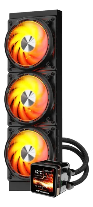 💧 Refrigeración Líquida DarkFlash DE360 Pantalla IPS ARGB – Negro