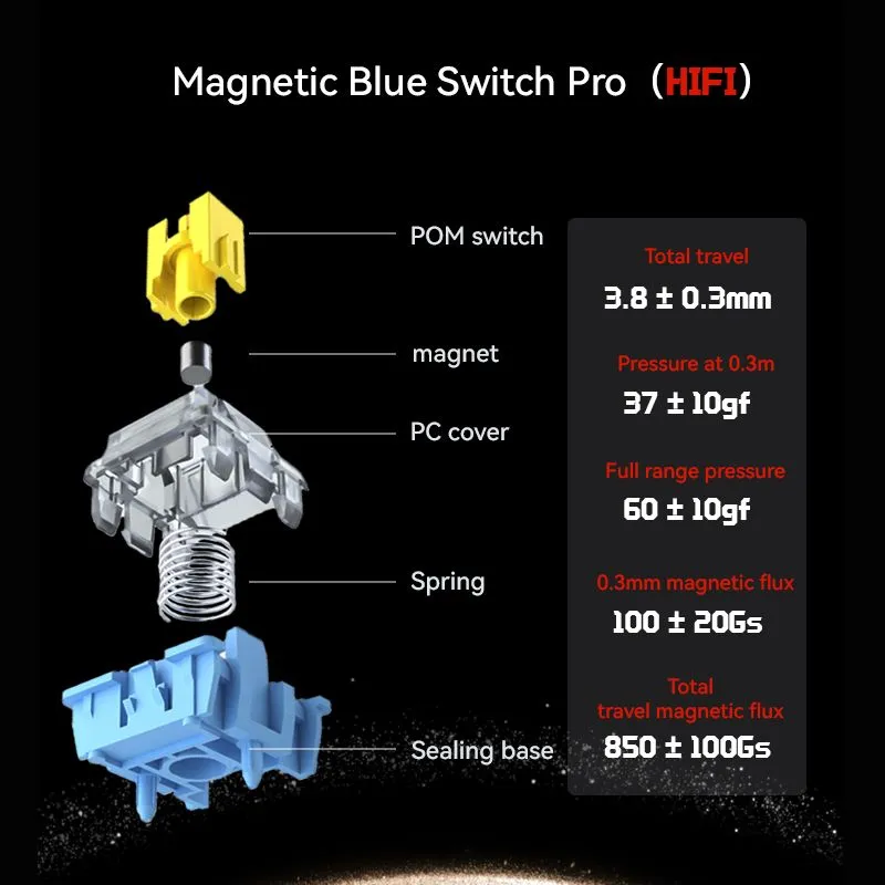 ⌨️ Teclado Magnético DarkFlash EZ68 65% RGB 8000Hz – Negro - Imagen 6